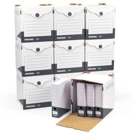 Pressel Archivset A75, Weiß-Anthrazit, 10 Sammelbehälter + 40 Archivboxen (vorher Art. 226116) Artikelbild