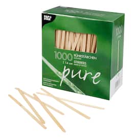 Rørepinne PURE av tre 14cmx5mm (1000) produktbilde