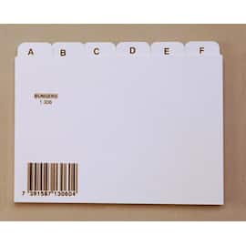 Büngers Ledkort register A6L A-Ö vit produktfoto