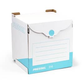 Pressel Sammelbehälter S10, Archivcontainer, Archivdepot, Ordnersammelbox, Weiss-Türkis, 10 Stück Artikelbild