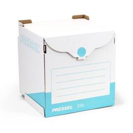 Pressel Sammelbehälter S10, Archivcontainer, Archivdepot, Ordnersammelbox, Weiss-Türkis, 10 Stück Artikelbild