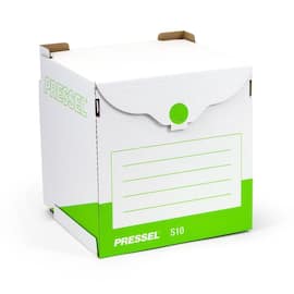 Pressel Sammelbehälter S10, Archivcontainer, Archivdepot, Ordnersammelbox, Weiss-Apfelgrün, 10 Stück Artikelbild