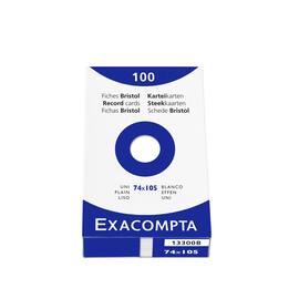 Exacompta Karteikarte, blanko, A7, Karton, 205 g/m², weiß, 100 Stück Artikelbild