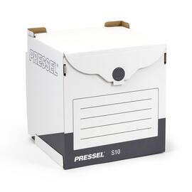 Pressel Sammelbehälter S10, Archivcontainer, Archivdepot, Ordnersammelbox, Weiß-Anthrazit, 10 Stück (vorher Art.Nr. 210116) Artikelbild