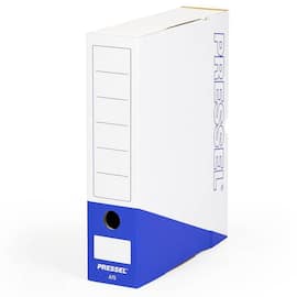 Pressel Archivbox A75, Weiß-Blau, 75mm, Karton, neues Design, 20 Stück Artikelbild