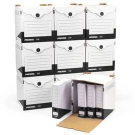 Pressel Archivset A75, Weiß-Schwarz, 10 Sammelbehälter + 40 Archivboxen Artikelbild