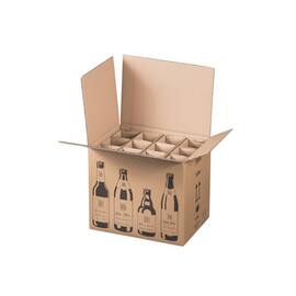 Smartbox Pro Versandkarton für 12 Flaschen Bier, 353x255x288mm, braun, 5 Stück pro Packung Artikelbild