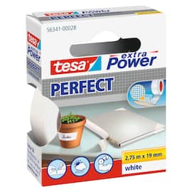 tesa® Gewebeband extra Power® Perfect, weiss, 19mmx2,75m, Nr. 56341 Artikelbild