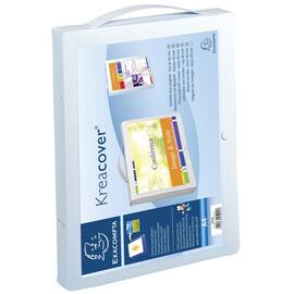 Exacompta Konferenzbox Kreacover® mit Druckknopf und Handgriff, Aktenkoffer, PP, A4, weiß, 1 Stück Artikelbild