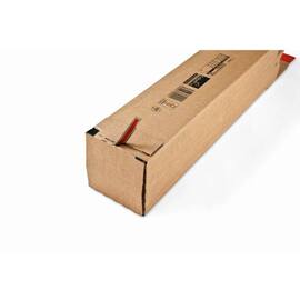 ColomPac Versandverpackung 4eckig, Planversandbox, Versandhülse, mit Haftklebeverschluss und Aufreißfaden, 430x108x108mm (A2), Braun, 10 Stück Artikelbild