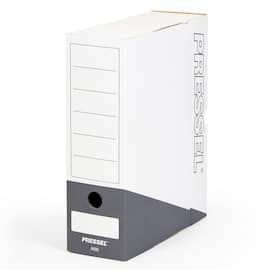 Pressel Archivbox A100, Weiss-Anthrazit, 100mm, Karton, neues Design, 20 Stück (vorher Artnr. 231107) Artikelbild