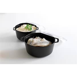 Plastgryte 2L med lokk sort (5) produktbilde