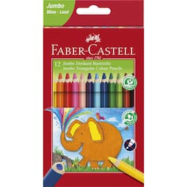Faber-Castell Färgpenna Jumbo trekant 12 färger/fp produktfoto