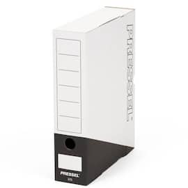 Pressel Archivbox A75, Weiß-Schwarz, 75mm, Karton, neues Design, 20 Stück (vorher Art.Nr. 203) Artikelbild