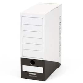 Pressel Archivbox A125, Weiss-Schwarz, 125mm, Karton, neues Design, 20 Stück Artikelbild