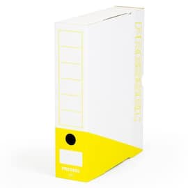 Pressel Archivbox A75, Weiß-Gelb, 75mm, Karton, neues Design, 20 Stück Artikelbild