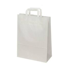Pressel Papiertragetasche 220x360x105 mm, Geschenktaschen, mit Papierhenkel, Weiß, 250 Stück Artikelbild