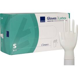 Hanske ABENA C. latex u/p S hvit (100) produktbilde