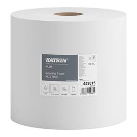 KATRIN Industritorkrulle Plus XL 2-lagers, 1 000 ark, 265 mm, vita produktfoto