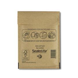 Sealed Air® Luftpolsterversandtasche, A/000, 110x160 mm, braun, 10 Stück pro Packung Artikelbild