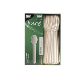 Teskje PURE papp 13cm hvit (100) produktbilde
