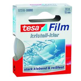tesa® Klebeband kristallklar, Klebefilm, 15mm x 33m, transparent, 1 Rolle Artikelbild