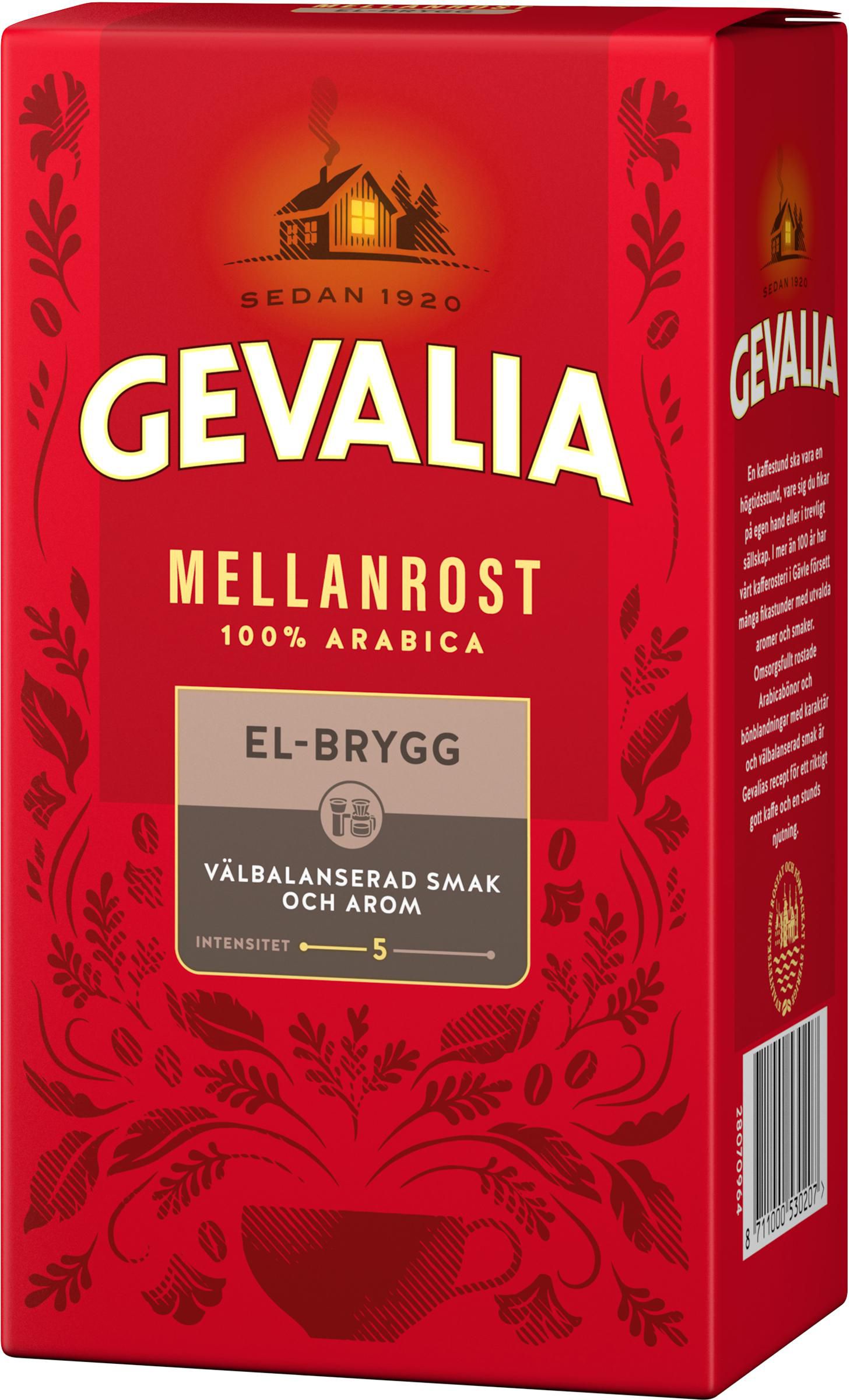 GEVALIA Kaffe mellanrost E-brygg 450g produktfoto