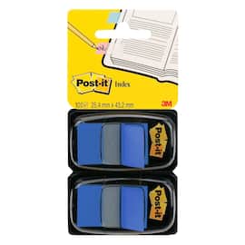 Post-it® Index-Haftstreifen 680, Haftmarker, beschriftbar, 25,4 x 43,2 mm, blau, 2 x 50 Blatt pro Packung Artikelbild