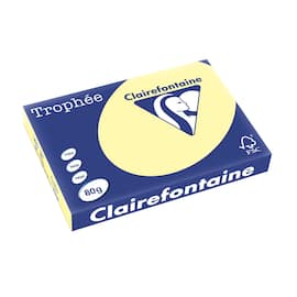 Clairefontaine Multifunktionspapier Trophée, Kopierpapier, Druckerpapier, pastell canary, A3, 80g, 500 Blatt, 1 Packung Artikelbild