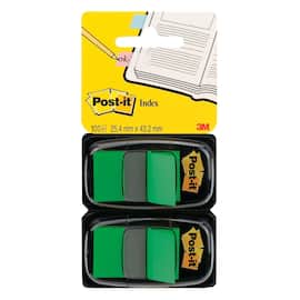Post-it® Index-Haftstreifen 680, Haftmarker, beschriftbar, 25,4 x 43,2 mm, grün, 2 x 50 Blatt pro Packung Artikelbild
