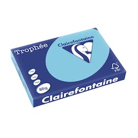 Clairefontaine Multifunktionspapier Trophée, Kopierpapier, Druckerpapier, blau pastell, A3, 80g, 500 Blatt, 1 Packung Artikelbild
