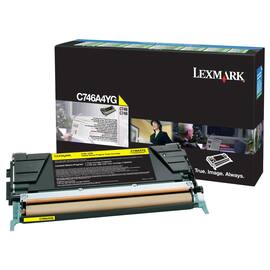Toner LEXMARK C746A1YG 7K gul produktbilde
