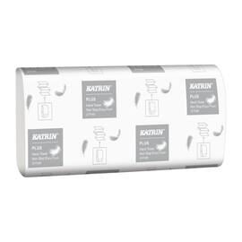 KATRIN Plus Handtücher Non Stop EasyFlush M2 Handy Pack, Z-Falzung, 15x160 Tücher, weiß, 1 Karton Artikelbild