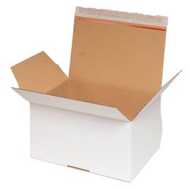 Smartbox Pro Automatikbodenkarton mit Haftklebeverschluss und Aufreißfaden 1-wellig, Faltkarton, A4+, 310x230x158mm, weiß, 10 Stück Artikelbild