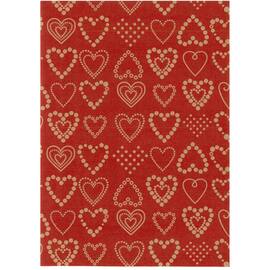 Hedlunds OF SWEDEN Presentpapper 57cmx154m Dotted Hearts produktfoto