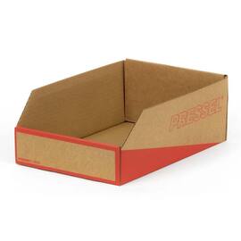 Pressel Lagersichtbox Natur/Rot, 305x200x110mm, 20 Stück (vorher Art.Nr. 920103) Artikelbild