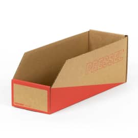 Pressel Lagersichtbox Natur/Rot, 305x100x110mm, 20 Stück (vorher Art.Nr. 910103) Artikelbild