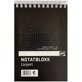 Notatblokk EMO A6 70g 100bl linj spiral produktbilde