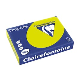 Clairefontaine Multifunktionspapier Trophée, Kopierpapier, Druckerpapier, neon grün, A4, 80g, 500 Blatt, 1 Packung Artikelbild