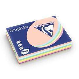Clairefontaine Multifunktionspapier Trophée, Kopierpapier, Druckerpapier, pastell sortiert, A4, 80g, 500 Blatt, 1 Packung Artikelbild