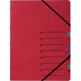 PAGNA Ordnungsmappe mit Eckspanngummis, rot, A4, 7-teilig , 1 Stück Artikelbild
