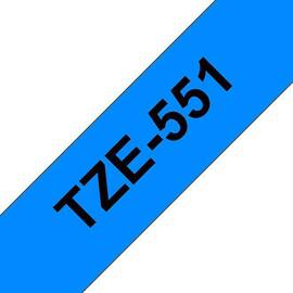 Brother Tape TZE551 24mm svart på blå produktfoto