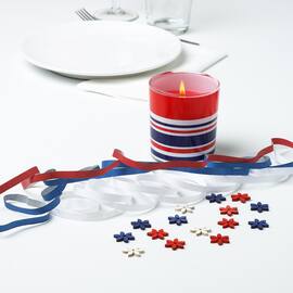 Borddekor blomst 17.mai rød/hvit/blå(45) produktbilde