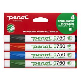 PENOL Märkpenna 0-750 perm 2-5mm 4 färg produktfoto