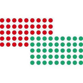 FRANKEN Markierungspunkte 19mm, selbstklebend, 520x rot und 520x grün, Etiketten rund, 1 Packung Artikelbild