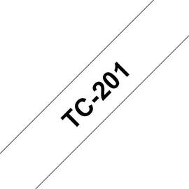 Brother Schriftbänder 12 mm / 7,7 m, Schriftband: Weiß, Druck: Schwarz - TC 201 Artikelbild