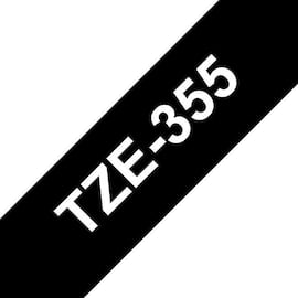 Brother TZe-355 Schriftband, Beschriftungsband, weiss auf schwarz, 24mm x 8m, 1 Stück Artikelbild