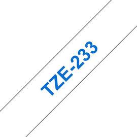 Brother Schriftband für P-Touch, 12 mm, Weiß/Blau - TZE-233 Artikelbild
