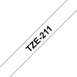 Brother Schriftband für P-Touch, 6 mm, Weiß/Schwarz - TZE-211 Artikelbild