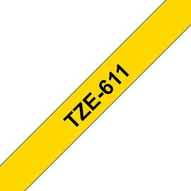 Brother Schriftband für P-Touch, 6 mm, Gelb/Schwarz - TZE-611 Artikelbild